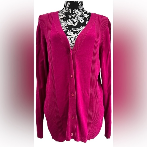 Bianca Fuchsia Cardigan - Picture 1 of 7